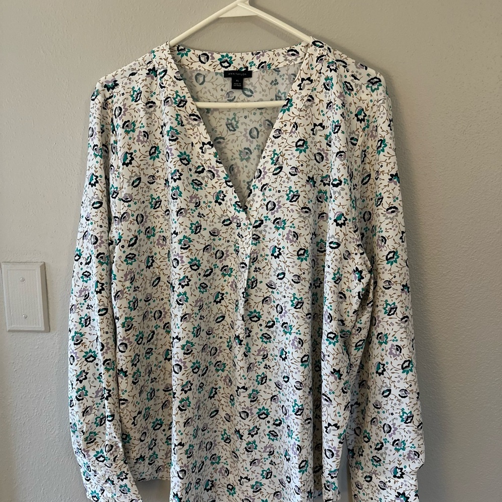 Floral Print Ann Taylor Blouse